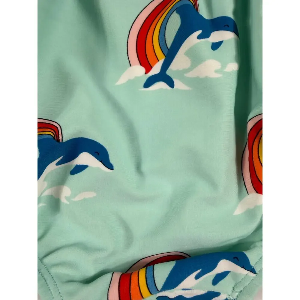 Hanna Andersson Dolphin Rainbow One-Piece Swimsuit 12–18 Months